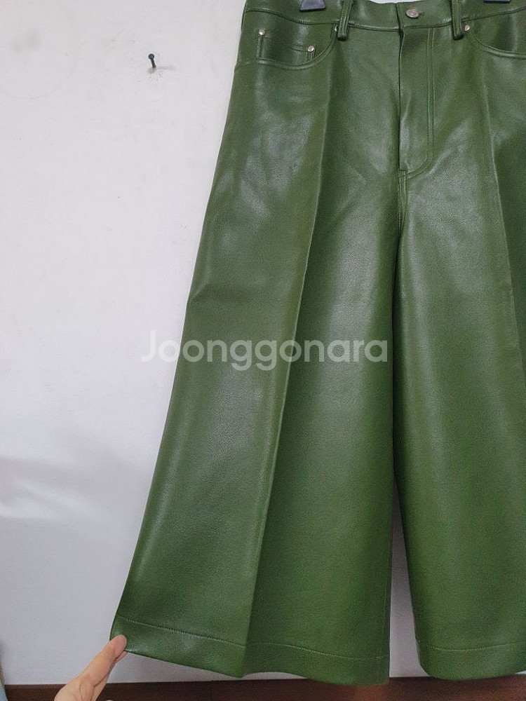 특가새)N5064 moonsun 인조 가죽 바지.와이드--4