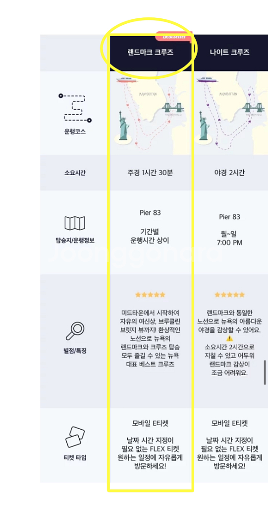 뉴욕 자유의 여신상 크루즈 티켓--1