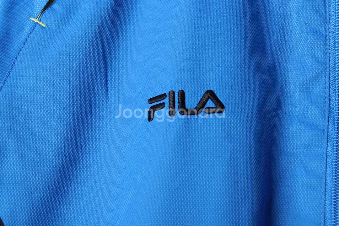 (L) 휠라 집업 바람막이 점퍼자켓 블루 올드스쿨--4