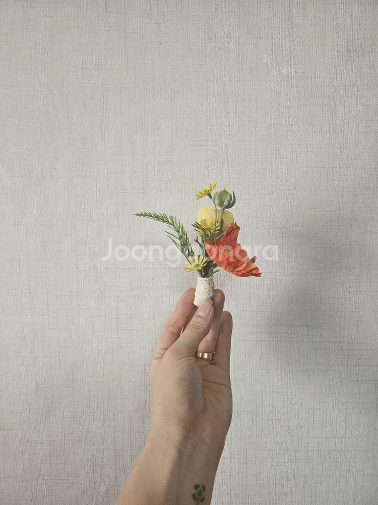 오렌지컬러 조화부케 판매해요!--3
