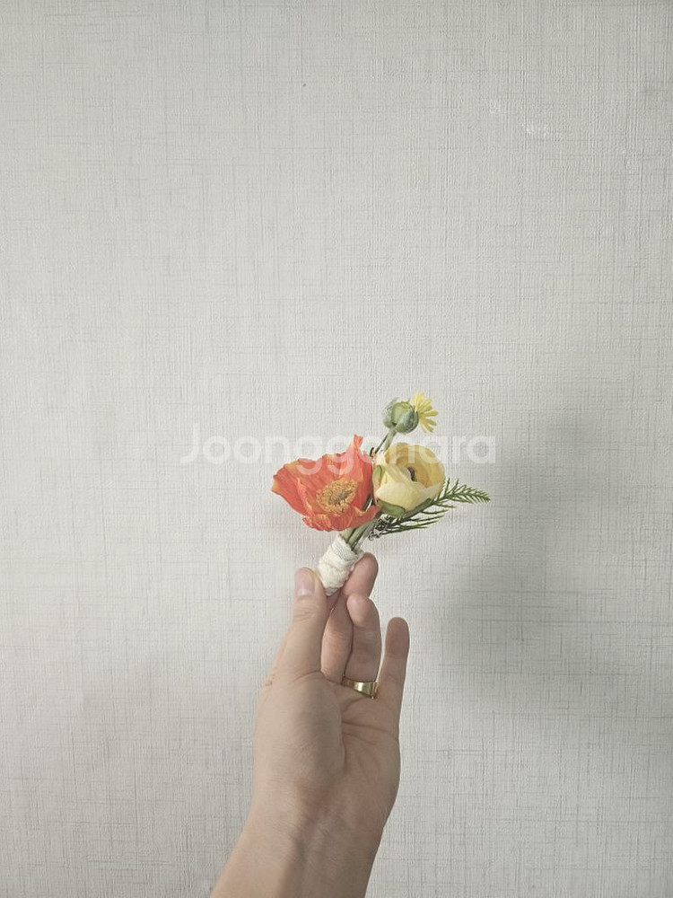오렌지컬러 조화부케 판매해요!--2