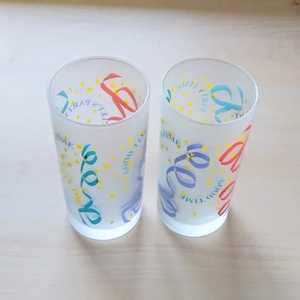 parka glass 레트로 반투명컵/유리컵 2개 일괄