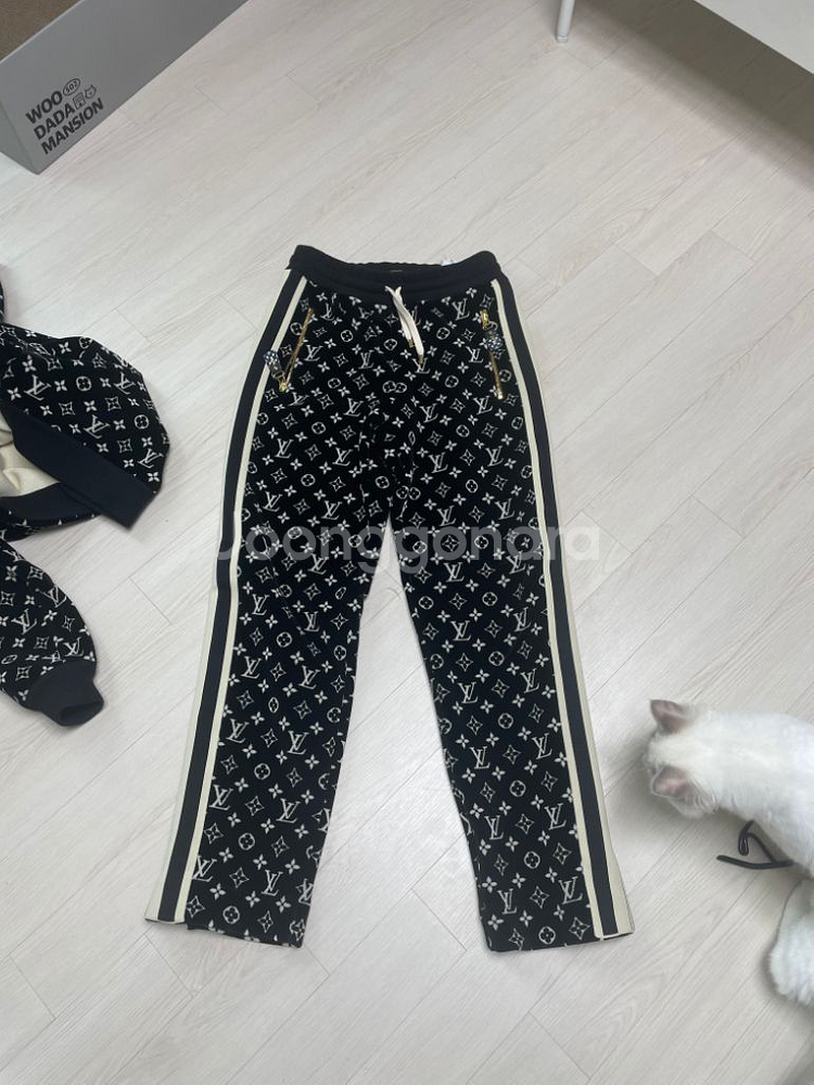 루이비통 모노그램 타월링 후드s, 트랙팬츠xs--5