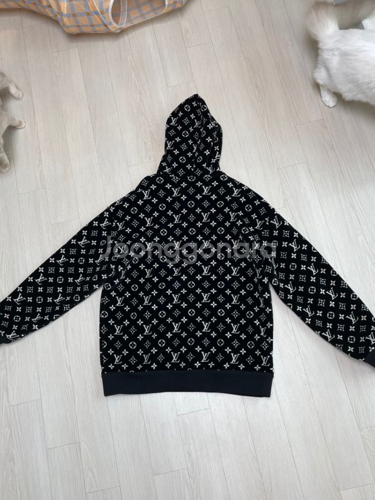 루이비통 모노그램 타월링 후드s, 트랙팬츠xs--4