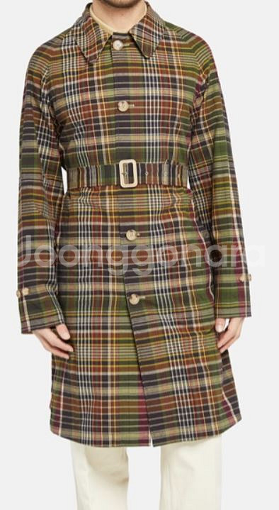 폴로 리버리블 멀티 체크 면 코트 42사이즈 팝니다.--1