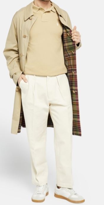 폴로 리버리블 멀티 체크 면 코트 42사이즈 팝니다.--2