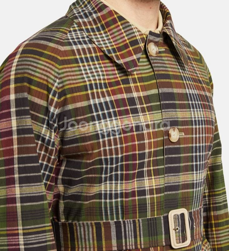 폴로 리버리블 멀티 체크 면 코트 42사이즈 팝니다.--4