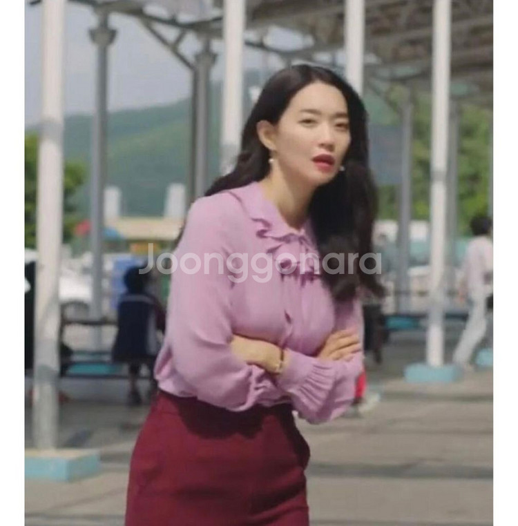 새상품 신민아 블라우스 바지 세트 / M사이즈--2