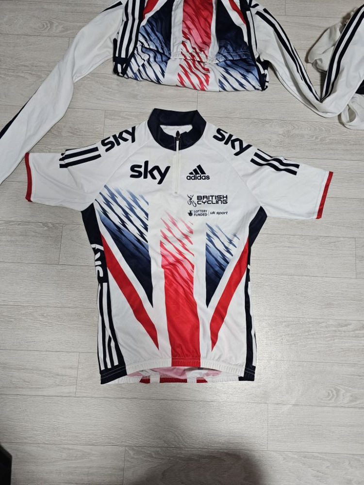 아디다스 british 싸이클링 자전거 져지 + 빕숏 이미지