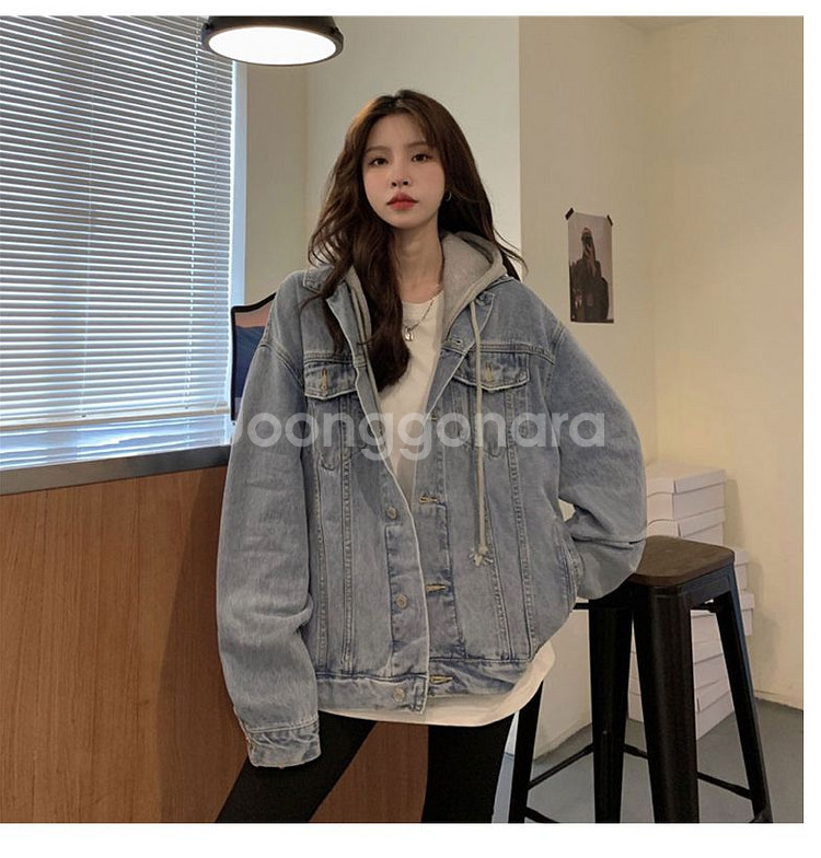 데님후드자켓 청자켓--2