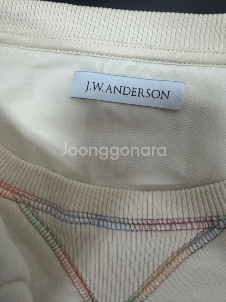 Jw앤더슨 로고 자수 스웻 맨투맨 XL--2