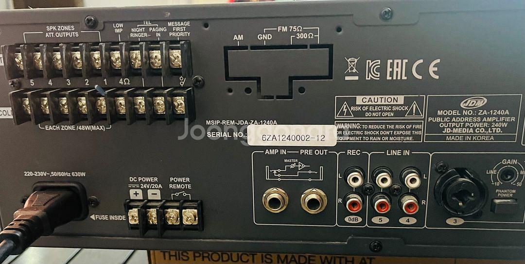 JD-MEDIA [JDM] ZA1240A 믹싱앰프--6