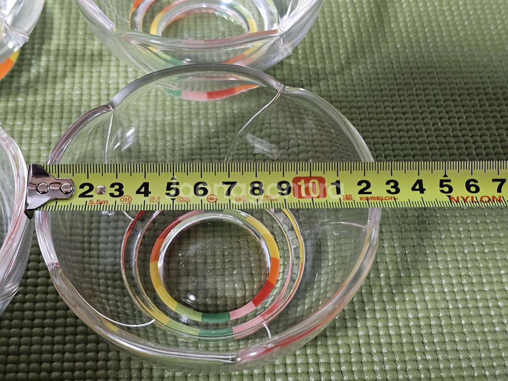 무지개 크리스탈 유리그릇--3