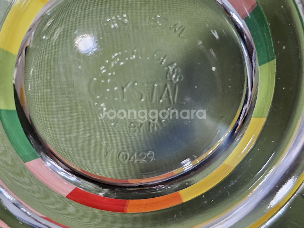 무지개 크리스탈 유리그릇--4