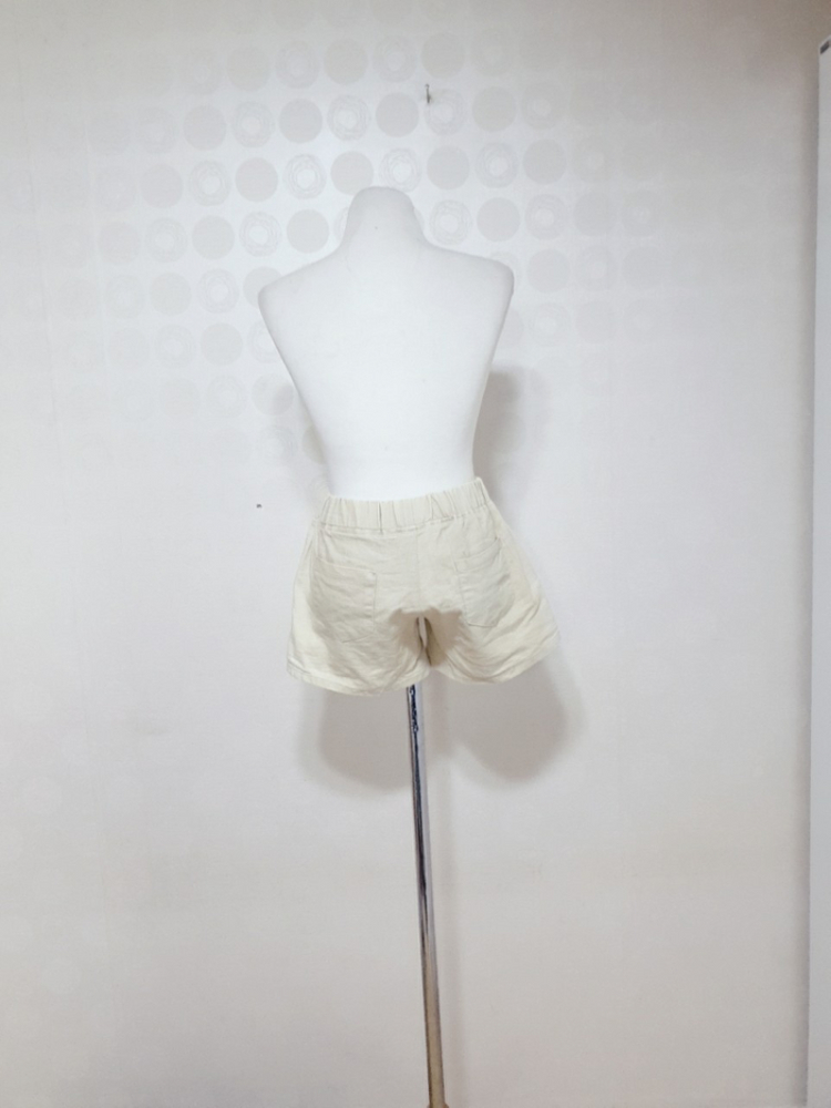 베이지/여성반바지55/밴딩반바지55/반바지55 이미지