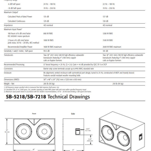 QSC 18인치 영화관 듀얼 서브우퍼 800W - 4조