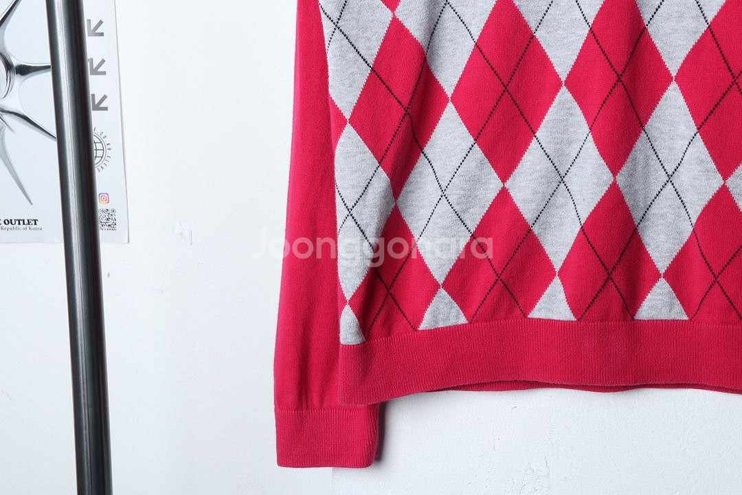 W(XL) 타미힐피거 니트 퍼플 아가일 한정판--3
