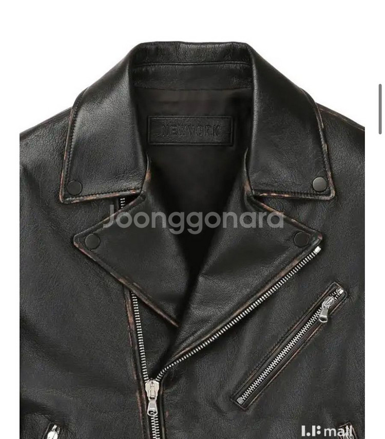 질스튜어트 뉴욕 남성 빈티지 라이더 자켓--4