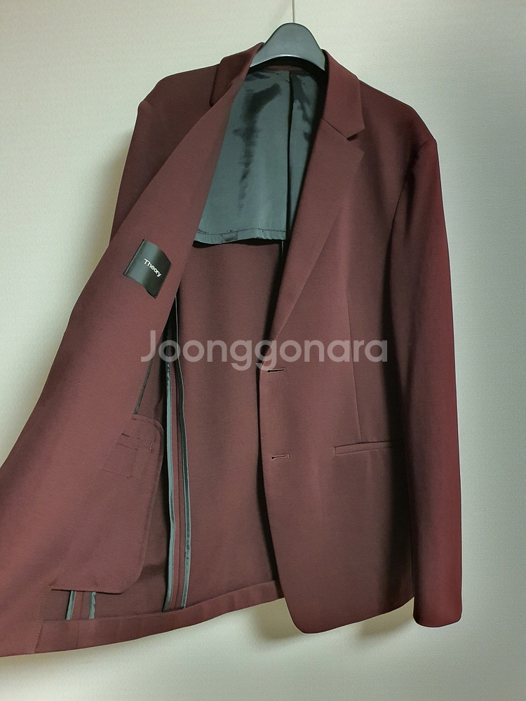 띠어리 남성 theory 버건디 자켓 38사이즈 사이--4