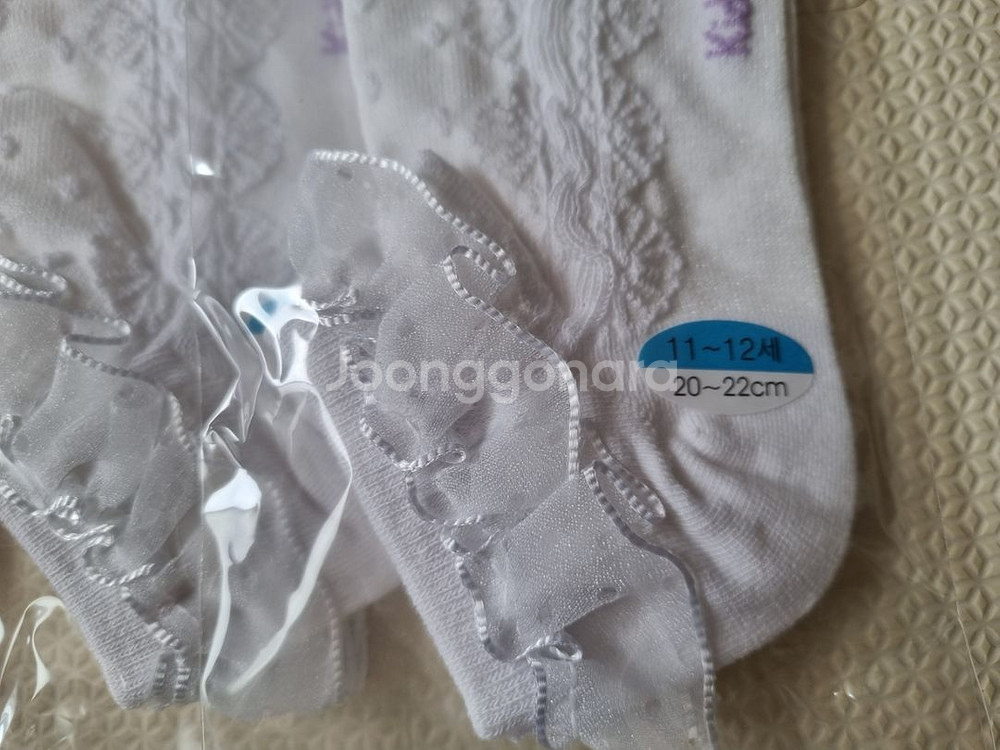 아동 레이스양말 11-12세 20-22cm--1