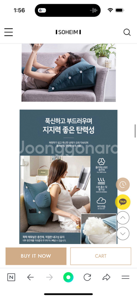 소하임 삼각 등받이 벨벳 극세사 쿠션--5