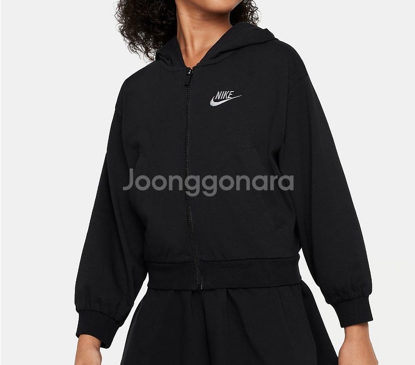 (키즈/ 마른44sz성인)나이키 주니어(여) 풀집 후디--0