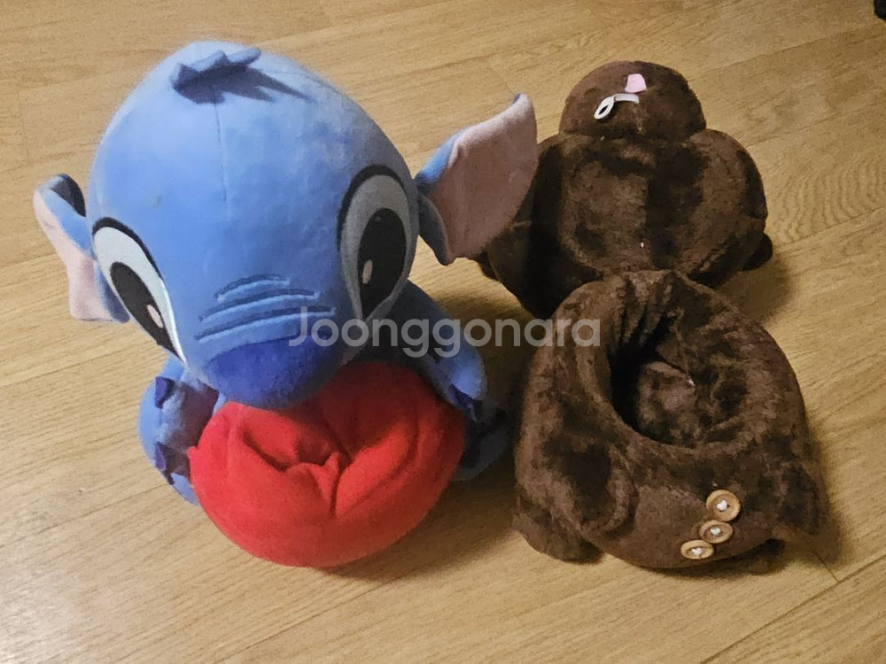 디즈니 스티치인형 곰돌이수납바구니인형--1