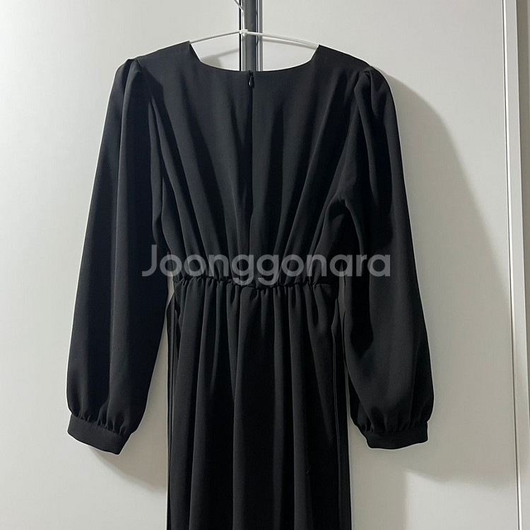 하객룩 머메이드 브이넥 롱원피스--7