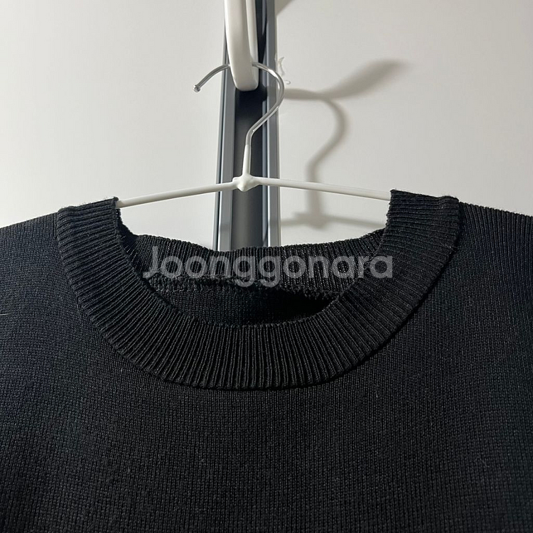 하객룩 벌룬 셔츠 소매 골지 니트 원피스--2