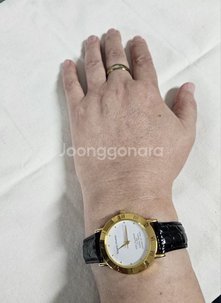 버락 오바마 대통령 퇴임 기념남성 가죽시계/풀박스--4