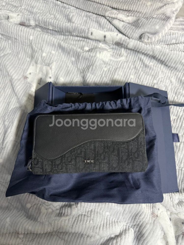 디올 새들 지퍼 장지갑(풀구성)--1