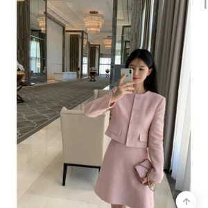 베니토 트위드 핑크