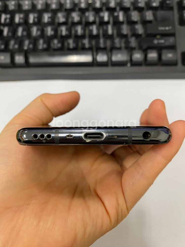 V50 블랙 액정부분파손 128G 무잔상 기능정상게임폰--7