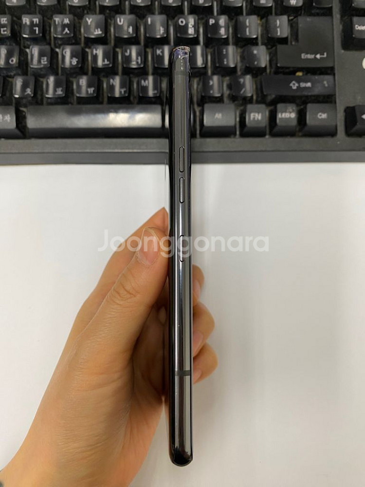 V50 블랙 액정부분파손 128G 무잔상 기능정상게임폰--5