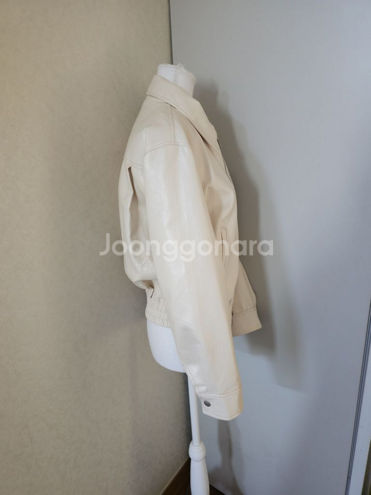 라퍼지포우먼 아이보리 버핑레더 블루종--3