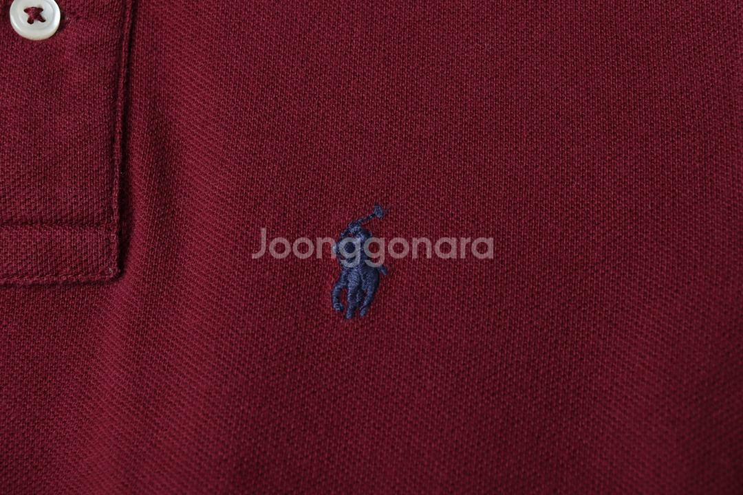 (S) 폴로 랄프로렌 카라 긴팔티셔츠 아동 버건디--4
