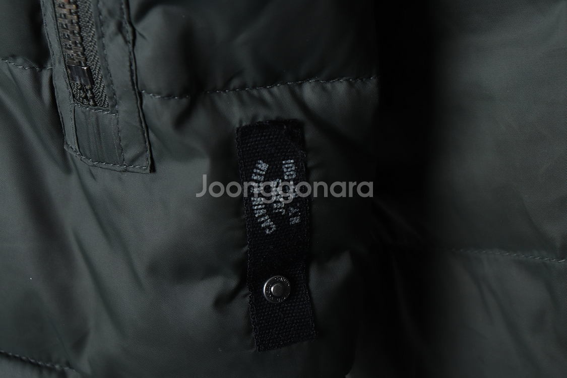 (M-L) 캘빈클라인 패딩 점퍼자켓 카키 올드스쿨--4