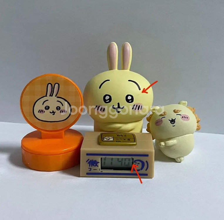 치이카와 우사기 시계 가챠 +스탬프+시사 가챠(일괄)--1