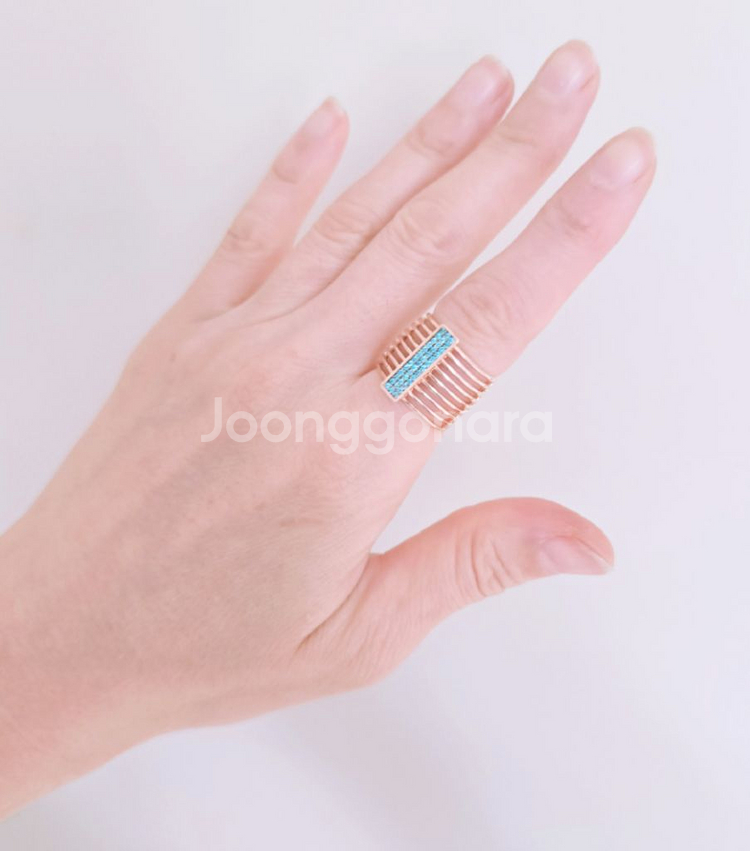 18k 청큐반지--5