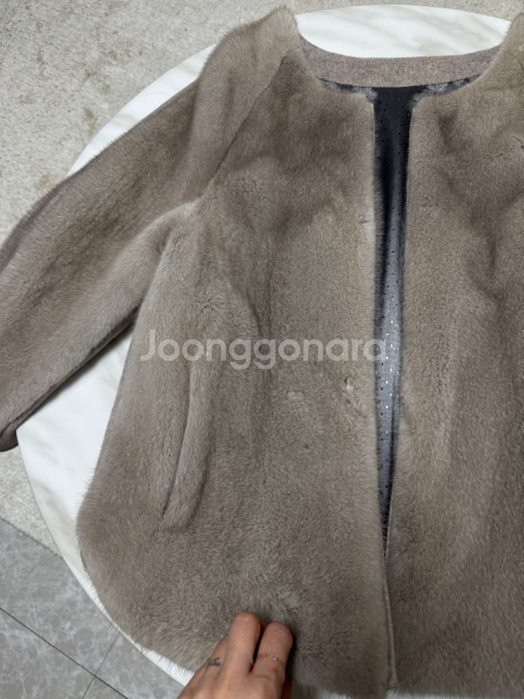 코펜하겐 밍크 코트 오트밀--1