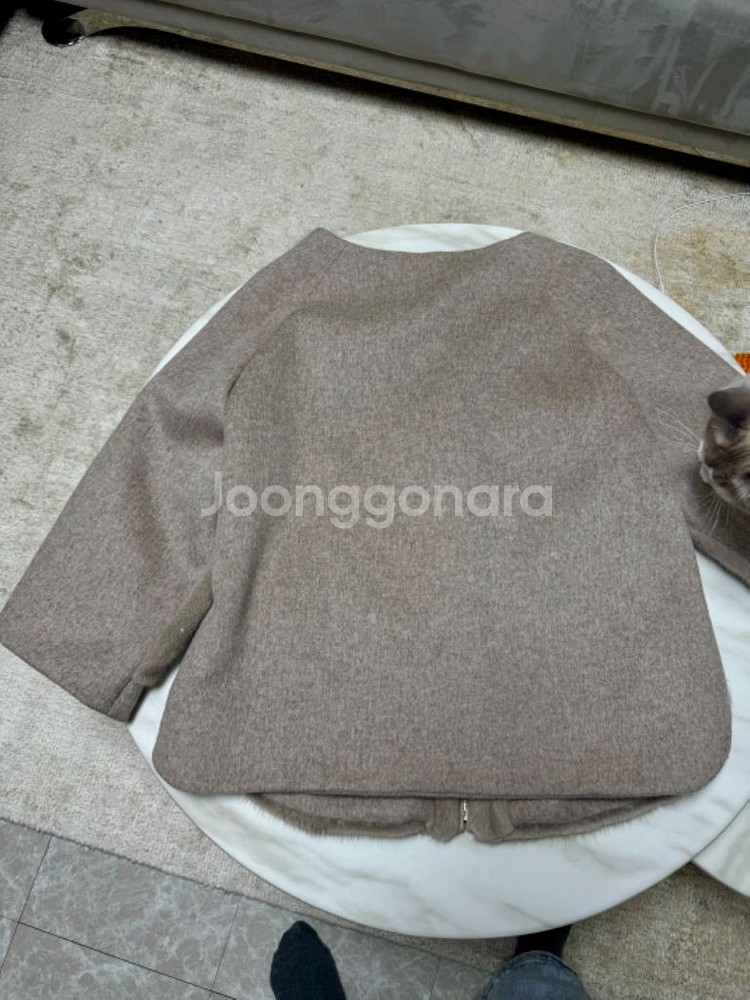 코펜하겐 밍크 코트 오트밀--6