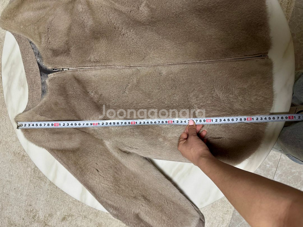 코펜하겐 밍크 코트 오트밀--5