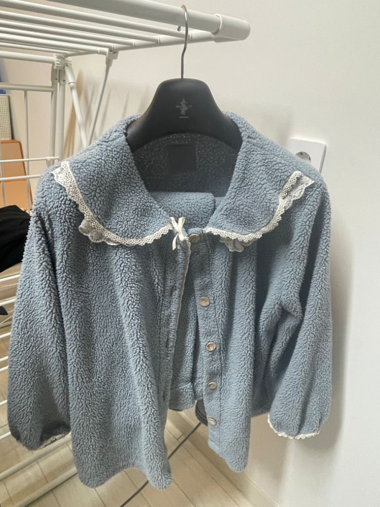 울랄라 파자마 디엘2 긴팔 투피스 블루 (보아털)--4