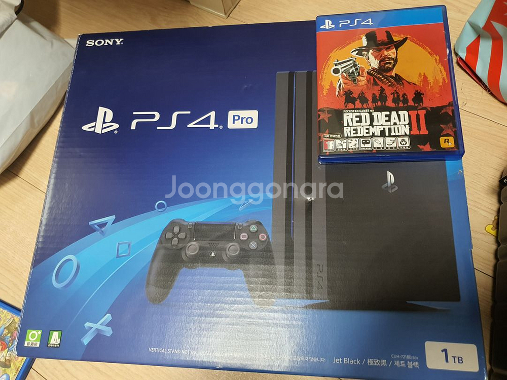 Ps4 pro 1TB 제트블랙 + 레드데드2--1