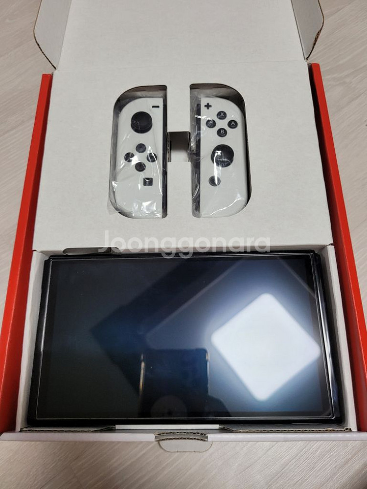 닌텐도스위치 OLED , 동숲 에디션 + 게임칩 포함--2