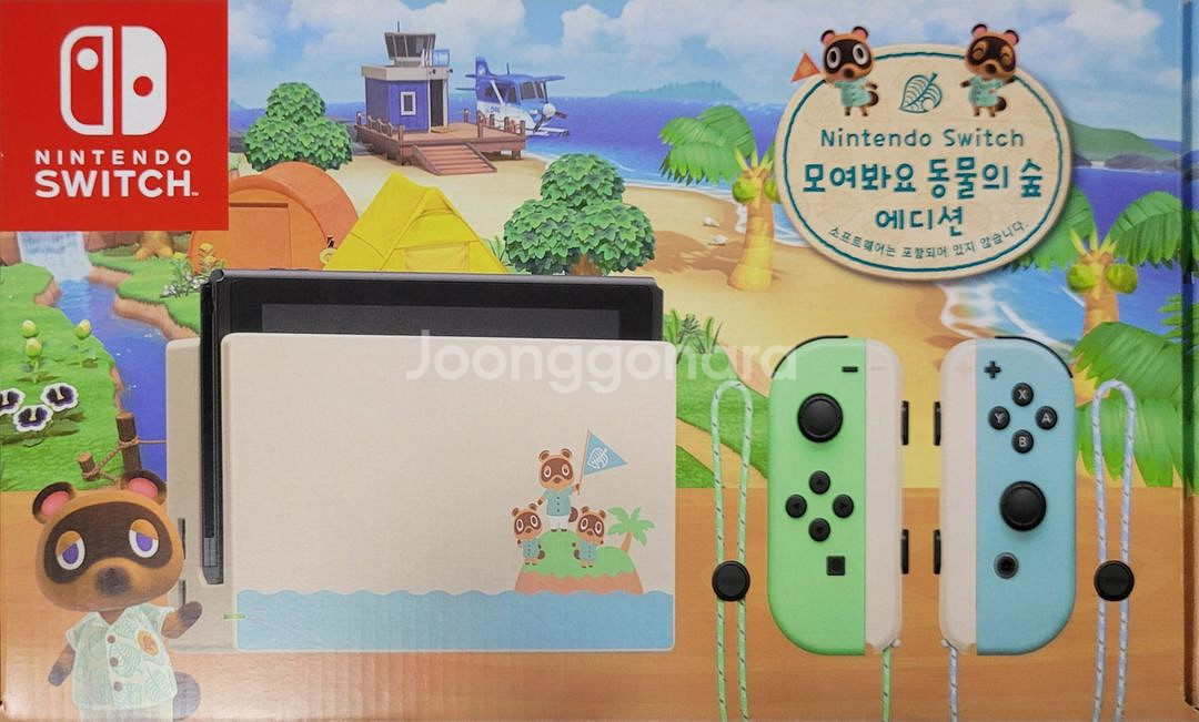 닌텐도스위치 OLED , 동숲 에디션 + 게임칩 포함--3