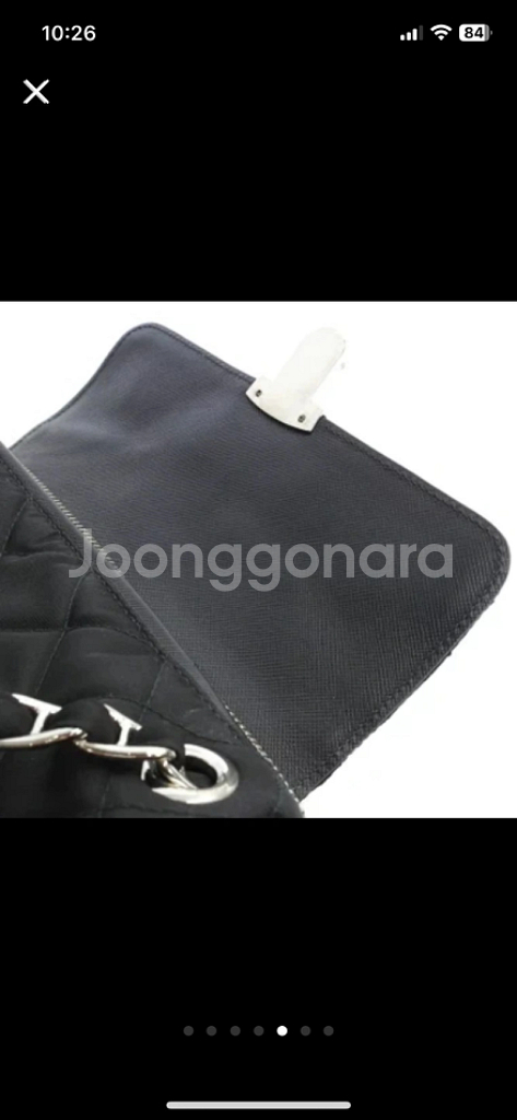 프라다 체인 레더 숄더백--4