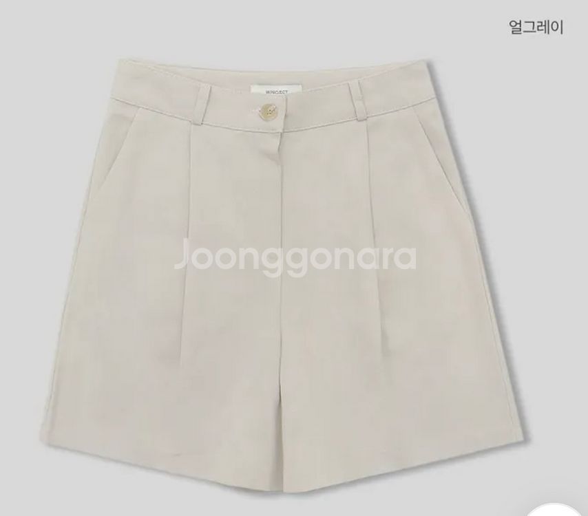 98도씨 힙포켓 핀턱 하프 팬츠--0
