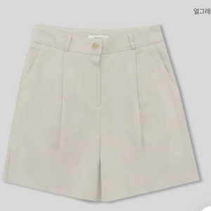 98도씨 힙포켓 핀턱 하프 팬츠