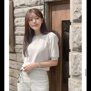 하와 팰리스 반소매 knit(아이보리,free)